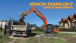 HITACHI ZX240-7 - SCAVO DI SBANCAMENTO - 4k #hitachi #excavator