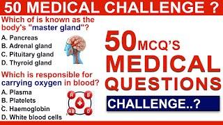 50 medical quiz questions and answers | medical science quiz | general knowledge quiz