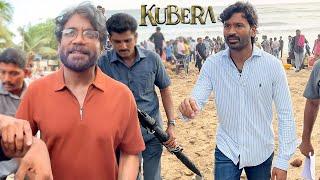 Nagarjuna Akkineni And Dhanush Shoooting For Their Upcoming Film 'KUBERA' In Juhu Beach,Mumbai