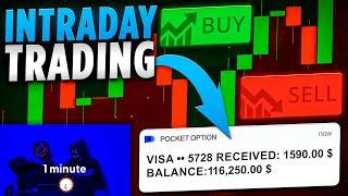  INTRADAY TRADING  POCKET OPTION BUY AND SELL  INTRADAY TRADING FOR BEGINNERS