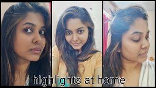 how to highlight hair at home using streaks ultralights|how to highlight dark hair|blonde highlights