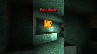 Minecraft Vanilla vs Realistic #shorts