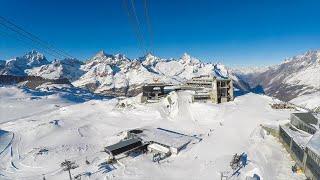 Switzerland - Zermatt - Matterhorn Express Cableway - 4K - ROUND TRIP - Zermatt to Klein Matterhorn