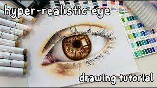 The ULTIMATE guide to drawing realistic eyes using alcohol markers ️