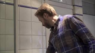 guy pooping after a hangover