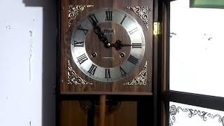 Mechanical windup pendulum wall clock from Adelaide Clocks.