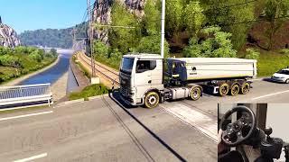 ETS2 MAN TGX 18.640 Tight roads of Italy / Terni - Firenze / Steering Wheel Manual Shifter #truck