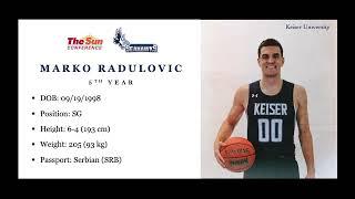 Marko Radulovic - Keiser University (Grad Year / 5th year) 2021-22