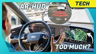 Audi Q6 e-tron: Bedienung im neuen Cockpit, Assistenzsysteme, AR-HUD & Technik im Test!