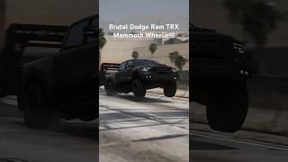 Ram TRX Mammoth 1000 Wheelie launch #trx #ram #srt #srt8 #trackhawk #dodge #1000hp #hellcat #fastcar