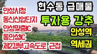 [안성 토지]안성역세권 들어설 대박날 땅 급매물/제2경부고속도로/동신산업단지/안성맞춤IC 동안성IC 계동 근접 투자용 강추 소형토지