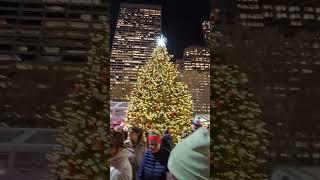 Winter Village At Bryant Park Christmas Tree In Midtown, Manhattan, New York City