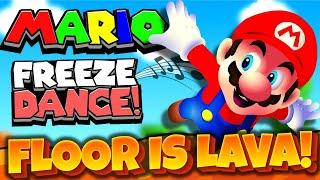 Super Mario Freeze Dance | Brain Break | Just Dance | Floor is Lava | Matthew Wood