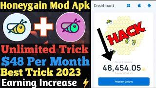 Honeygain Mod Apk || Fast Earning Trick || Unlimited Trick 2023 || PayPal Earning Application