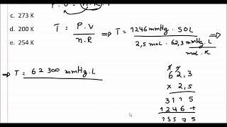 Como calcular a temperatura de um gás com a equação dos gases ideais.