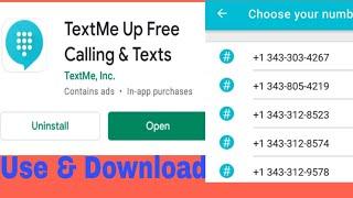 Text Me Up se USA Ka Number Hasil Karen | how to create fake whatsapp account from usa number