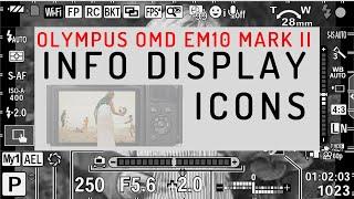 Olympus EM10 II - Information Display Icons Guide