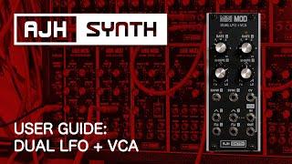 DUAL LFO + VCA - USER GUIDE by AJH SYNTH - Eurorack Modulation with Variable Wave Shape & Slow Mode