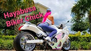 CUSTOM Suzuki Hayabusa owned by Chick with Pink Hair!!