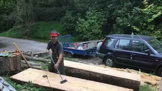 Chainsaw milled cedar Staffordshire