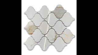 Calacatta Gold Marble Grand Arabesque Baroque Lantern Mosaic Tile Polished_G893XP