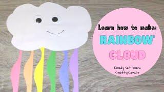 How To Make Paper Rainbow Cloud "Crafty Corner" (Kids Paper Activity) Kids Craft|Kids DIY|How To|