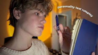 ASMR │ Fast Soft-Spoken Personality Test Roleplay‍ (Asking Questions, Writing Sounds)