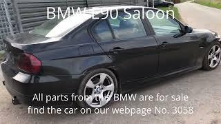 BMW E90 Saloon 318I N46 2007 model 2.0L 129HK Transmission: Manual Color: BLACK-SAPPHIRE METAL (475)