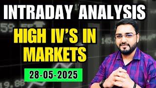High IV's in Market | Nifty Prediction & Sensex Analysis | Intraday Trading Strategy