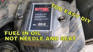 Briggs & Stratton Fuel in Oil, Smoking, Nikki Carburetor Issue NOT Needle and Seat. Easy DIY