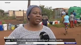 Lenasia residents demand water tanks