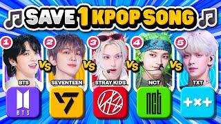  SAVE 1 KPOP SONG (BTS vs SEVENTEEN vs SKZ vs NCT vs TXT)   ANSWER - KPOP QUIZ 