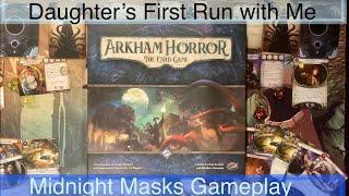 Daughter’s First Play of Arkham Horror LCG Core Set (2016) Midnight Masks Gameplay