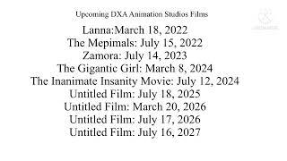 Upcoming DXA Animation Studios Films (2022-2027)