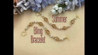 Easy Summer Bling Bracelet Tutorial