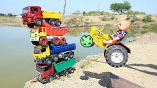 Accident - Crane ? Volvo | Rickshaw | JCB | Bus | Dumper | Tractor | Tipper Truck | Cartoon | CS Toy