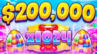 WTF.. $200,000 SUGAR RUSH 1000 BONUS BONANZA WAS INCREDIBLE!