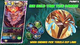 SUN TANK  BUILD TANK TRUE DAMAGE - SUN TRUE DAMAGE SEASON 33 VS. TERIZLA TOP GLOBAL ~ MOBILE LEGEND