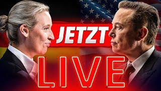  JETZT LIVE: Weidel spricht mit Musk | Deutsche Simultanübersetzung