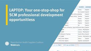 LAPTOP: Your one-stop-shop for SCM professional development opportunitiess