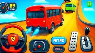Crazy Bus Mega Ramp Impossible Racing - Android GamePlay #1