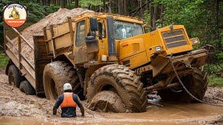 Extreme Logging Truck Challenges: Dangerous Roads and Jaw-Dropping Rescues! #65