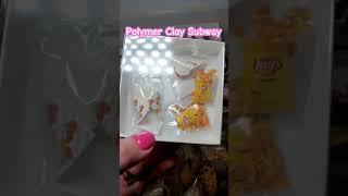 Creating realistic polymer clay Subway sandwiches #shorts #polymer