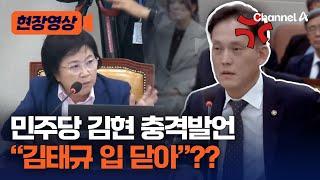 [현장영상] 김현 "입 닫으란게 막말?"...김태규 "내가 하면 수긍 가능?" / 채널A