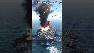 1 Aircraft Carrier vs. 50 Fighter Jets | Epic Battle Simulation #shorts