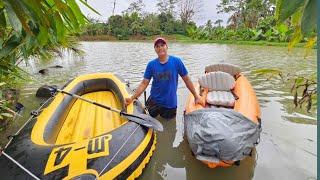 May nagbigay ng Bagong Bangka gamit sa mini lake panghuli ng  isda  sa Bukid...Maraming Salamat po