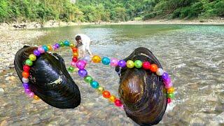 Unexpected Riches: Girl Finds Giant, Deformed Mussel in River, Discovering Fortune in Priceless Gems