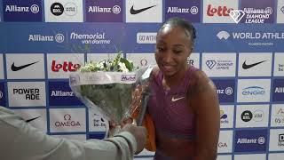 Jasmine Camacho-Quinn Wins Diamond League Final 100m Hurdles in 12.35 [Interview]