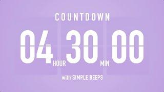 4.5 Hours Timer Countdown Flip Clock Timer / Simple Beeps 🫐 