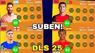 TODOS LOS JUGADORES QUE SUBIRAN DE MEDIA EN DLS 25 NUEVA ACTUALIZACION